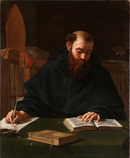 Internationally renowned Caravaggio connoisseur Clovis Whitfield of Whitfield Fine Art will be offering this newly discovered Caravaggio of 'Saint Augustine' at the forthcoming Masterpiece fair in Chelsea. Image courtesy Whitfield Fine Art and Masterpiece.